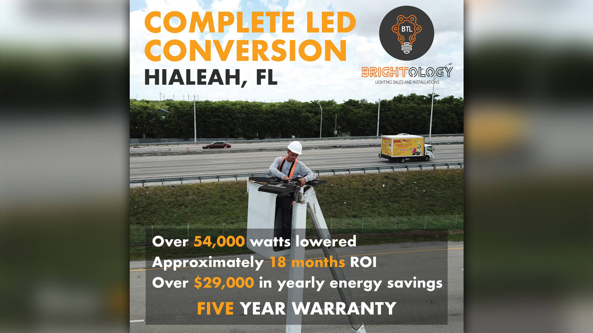 Shopping Plaza LED conversion in Hialeah, FL